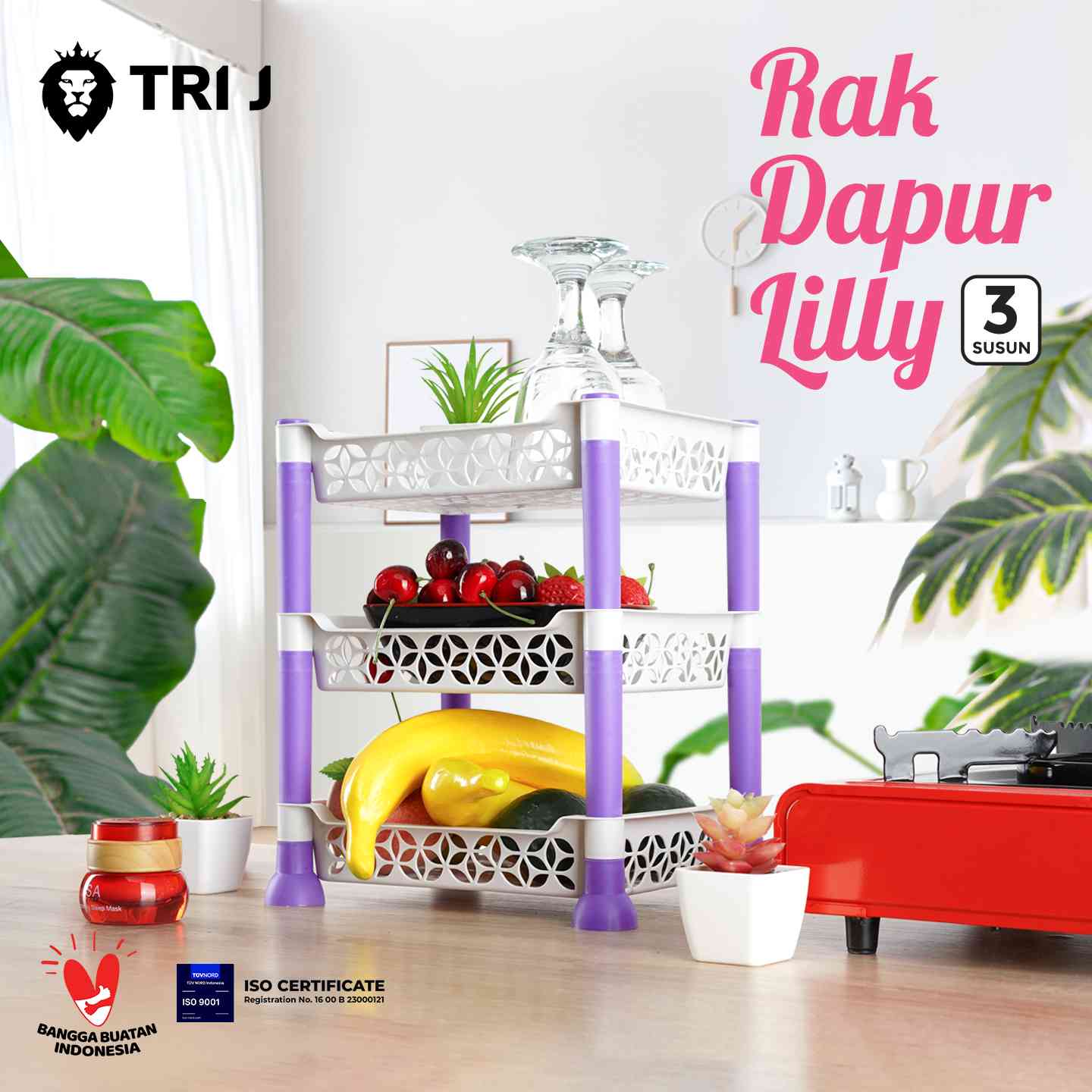 Rak Dapur Lily 3 Susun