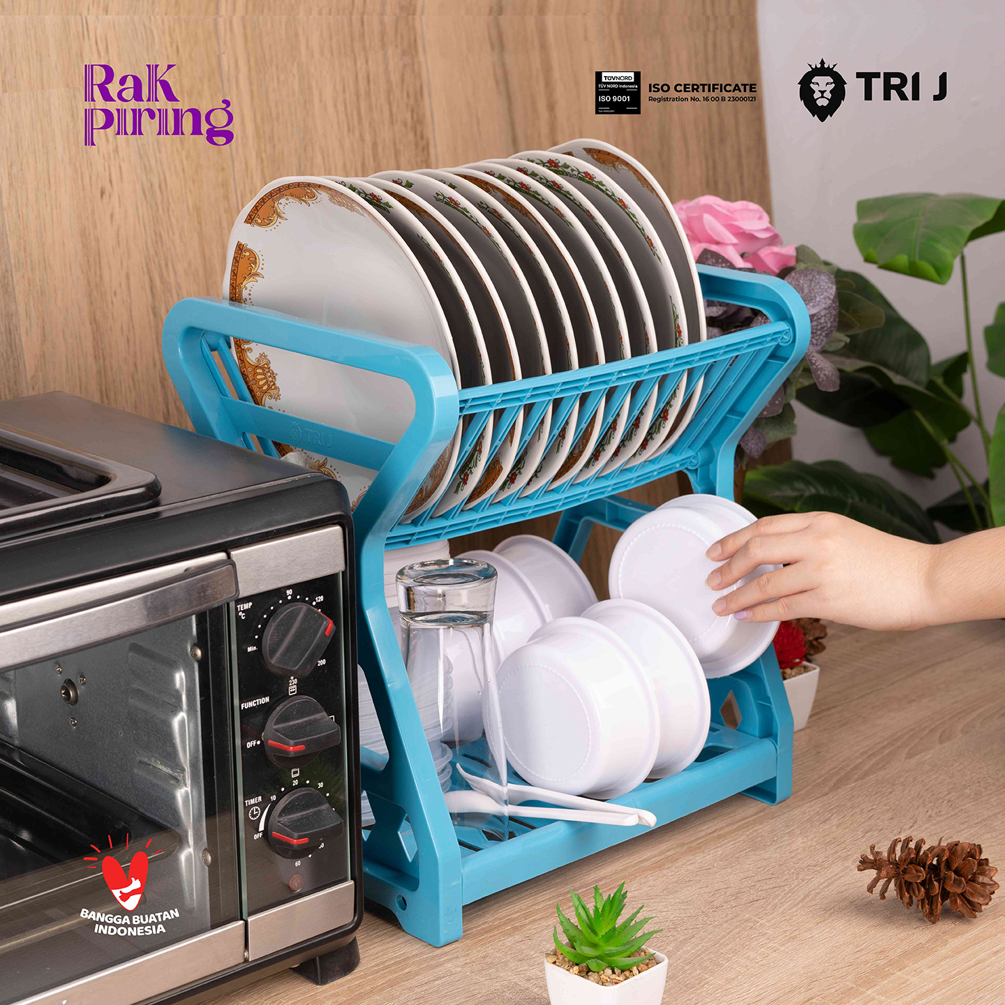 Everhome Rak Piring Dapur Minimalis